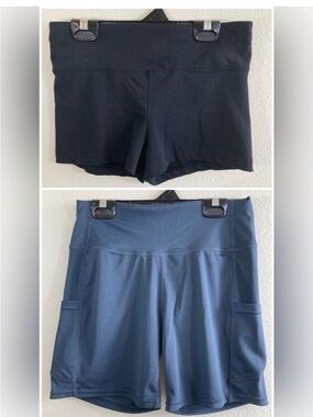 Women's Athletic Shorts Bundle Size M Workout Yoga Running Bike Shorts Set